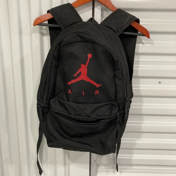 Jordan Black Backpack with Red Logo - Picture 1 of 9